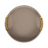 Kate and Laurel Valeska Round Tray with Handles - 3 of 4