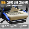 GTPLAYER Swivel Dorm Gaming Chair, Ergonomic Computer Chair with Footrest, Lumbar Support, PU Leather - 3 of 4
