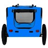 BENCMATE Pet Strollers Foldable Dog Bike Trailer Sturdy, Weatherproof And Safe For Medium Sized Pets Non Slip Floor, Blue, 42.52"*31.50"*27.56" - 4 of 4