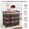 GustoWave Baby Changing Table,Baby Changing Station Dresser with 6 Storage Drawers and Pad,Diaper Changing Table, Wooden Infant Diaper,brown - 4 of 4