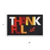 HomeRoots 17" X 29" Natural And Brown Thanksgiving Outdoor Coir Door Mat - 3 of 4