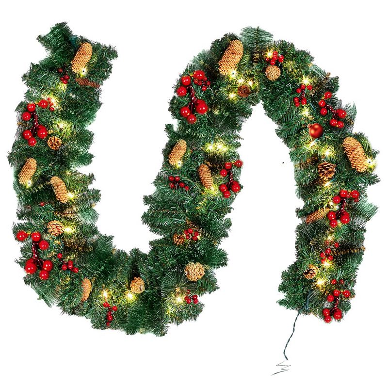 Joiedomi 9Ft Christmas Garland Prelit with 50 Lights, 1 of 6