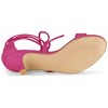 Allegra K Women's Elegant Faux Suede Lace Up Open Toe Kitten Heel Sandals - 4 of 4