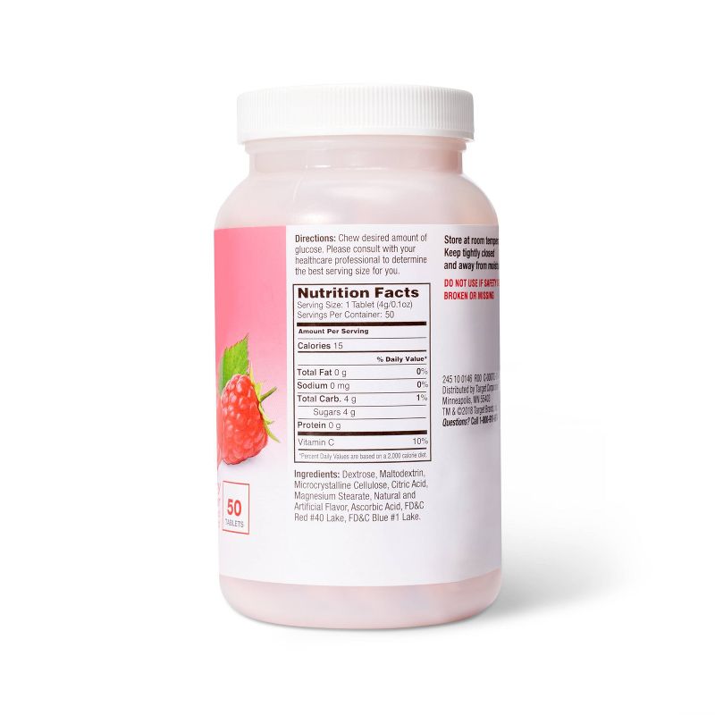 Glucose Tablets - Raspberry Flavor - 50ct - up &#38; up&#8482;, 2 of 4