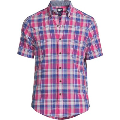 Lands' End Men's Linen Camp Collar Short Sleeve Shirt - Small - Hot Pink :  Target