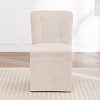 Okak Modern Style Wooden Armless Dining Chairs for Kitchen Dining Room,Upholstered Linen Seating Dining Chair Set of 2 - 3 of 4
