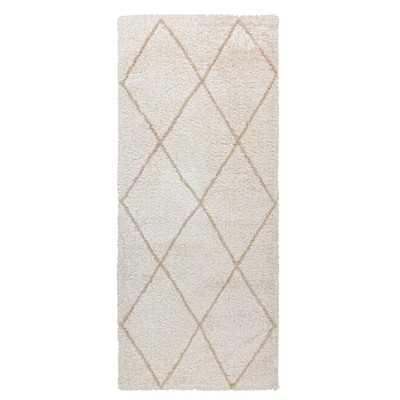 Gertmenian Thayer Diamond Modern Chain Link Bedroom Livingroom Easy Care Plush Microfiber Shag Indoor Area Rug