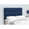 Monarch Specialties Bed Twin Size Upholstered Bedroom Frame Only Youth Teen Juvenile Blue Velvet Transitional - 3 of 4