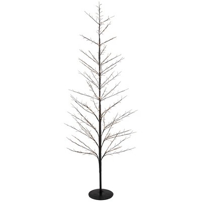 Northlight 7' Matte Black Tree Warm White Led Copper Wire Lights : Target