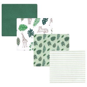 Luvable Friends Hudson Baby Flannel Receiving Blankets 4pk - 1 of 2