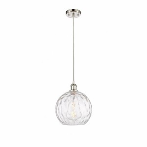 Athens Water Glass - 1 Light Cord Mini Pendant In Industrial Style-13 Inches Tall and 10 Inches Wide - 1 of 1