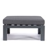 LeisureMod Chelsea Outdoor Patio Ottomans Set of 2, Black Aluminum with Cushions – Weather-Resistant Footstools for Patio and Garden - 4 of 4