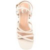 Journee Collection Womens Kempsy Open Square Toe Block Heel Sandals Beige 9.5 - 4 of 4