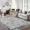 Modern Area Rugs Non Slip Abstract Indoor Carpet Washable Contemporary Accent Rugs Foldable Low Pile Distressed Floor Mat for Kitchen Bedroom Office - 2 of 4