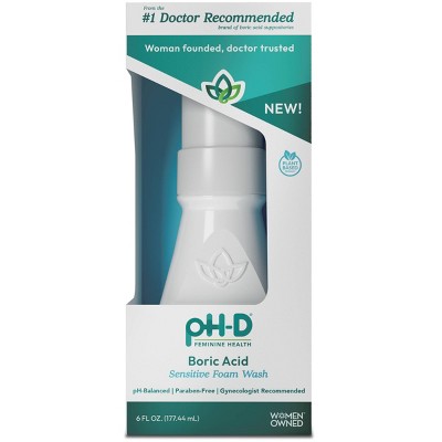 pH-D Feminine Health Support Boric Acid Sensitive Foam Wash - 6 fl oz
