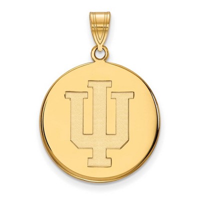 Black Bow Jewelry 14k Yellow Gold Indiana Hoosiers NCAA Large Pendant