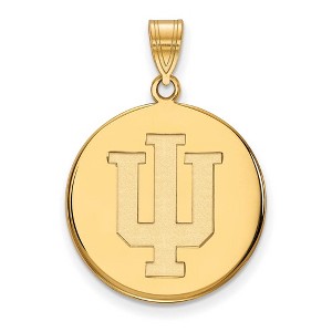 Black Bow Jewelry 14k Yellow Gold Indiana Hoosiers NCAA Large Pendant - 1 of 3