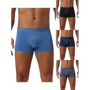 INSPIRE CHIC Men's 4 Pack Underwear Soft Solid Color Basic Boxer Briefs - 1 of 4