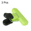 Unique Bargains Plastic Stainless Steel Storage Clips for Food Bag Sealing Paper File Photo 3 Pcs - 3 of 4