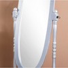 PAGED Oval Full Length Mirror, Leaning Floor Full Body Mirror with Wood Frame,Suitable for Bedroom,Living Room,Cloakroom - 3 of 4
