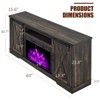 AMERLIFE Fireplace TV Stand with Sliding Barn Door for TVs up to 73", Farmhouse 63" Fireplace Entertainment Center - 4 of 4