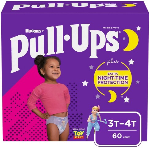 Huggies Pull Ups Girls Night Time Training Pants Super Pack 3t 4t 60ct Target