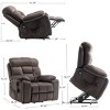 Electric Lift Massage Recliner With Heating Function And Side Pocket - ModernLuxe - image 4 of 4