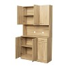 70.87"Tall Cabinet with 6 Doors,1 Open Shelf and 1 Drawer, Decorative Storage Cabinets for Living Room, Bedroom - The Pop Home - 3 of 4