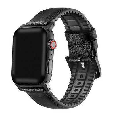 Posh Tech Onyx Genuine Leather Band for Apple Watch - Black