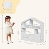 Kids Bookshelf, Toy Storage Organizer, Wooden Toddler Bookcase w/Motion Sensor Light for Kids, Dollhouse Bookshelf for Playroom Bedroom - 3 of 4