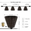 JONATHAN Y Payton 10-Light Indoor/Outdoor 10 ft. Classic Cottage LED G40 Faux-Rattan Shaded String Lights - 4 of 4