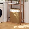 Aghana Digitals Bamboo Double Laundry Hamper with Lid, 26.4 Gallon, 2 Compartments, Removable - 2 of 4