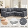 ChicFurnit Sectional Sofas Modern Power Recliner Chair with Adjustable Massage and Heating for Living Room, Beige, 38.13"*36.63"*40.5" - 3 of 4