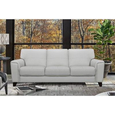 87" Bergen Genuine Leather Square Arm Sofa - Armen Living