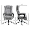 Polyester High Back Reclining Massage Office Chair with 6-Point Vibrating Massage, Heat and Footrest - 3 of 4