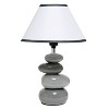 Creekwood Home Priva 14.7" Contemporary Ceramic Stacking Stones Table Desk Lamp - 2 of 4