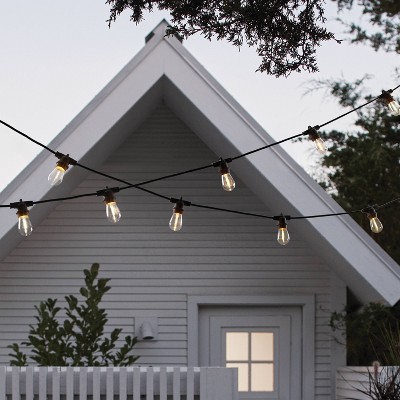 Photo 1 of 10ct LED Outdoor Non- Drop String Lights Black - Smith  Hawken