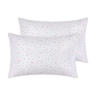 Unique Bargains Floral Printed Envelope Closure Breathable Soft Pillowcase Queen 20" x 30" 2 Pcs