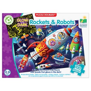 The Learning Journey International Puzzle Doubles - Glow In The Dark - Rockets & Robots - 1 of 4