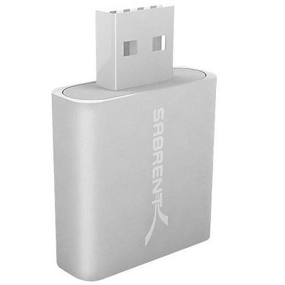 Sabrent USB 2.0 External Stereo Sound Adapter Silver AU-EMAC