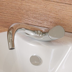 ALFI  AB1572-PC Wave Polished Chrome Single Lever Bathroom Faucet - 1 of 4