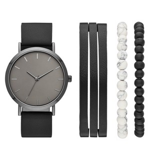 Men's Strap Watch Set - Goodfellow & Co™ Black - 1 of 1