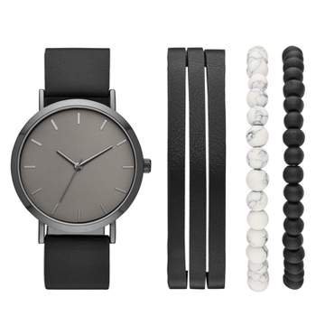 Men's Strap Watch Set - Goodfellow & Co™ Black