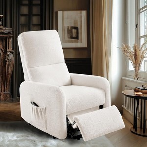 AMERLIFE Electric Power Lift Chair for Adults Elderly, Adjustable Headrest&Footrest, Nursery Recliner Chair Sofa for Living Room Bedroom, Teddy White - 1 of 4