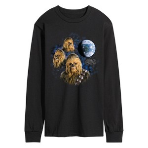 Men's - Star Wars - Chewie Moon Long Sleeve Graphic T-Shirt - 1 of 3