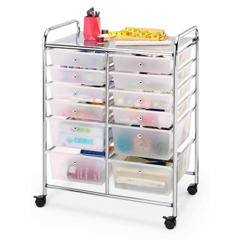 12-Drawer Mobile Organizer, Storage Cart