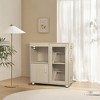 Hamster Cage, Small Animal Cage For Chinchilla Rat, 4-Tier Wooden Guinea Pig Cage With Acrylic Windows, Storage Cabinet, Openable Top - 4 of 4