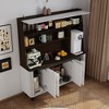 Famapy White & Black Large - scale Kitchen Cabinet Buffet: Modern Design with Ample Storage Pantry Cabinet - 2 of 4
