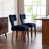 Set of 2 Upholstered Dining Chairs with Rubber Wood Legs, Modern Armless Accent Chairs for Dining Room, Living Room, or Kitchen-Tanpinhause - 3 of 4