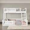 KWPZQEB Bunk Bed, Wooden Bunk Bed w/ Ladder & Safety Guardrails, Pegboard & Bookshelf, Floor Bunk Bed, No Box Spring Needed - 2 of 4